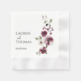 Elegante minimalistische bloemenpapier servet