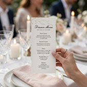 Elegante Minimalistische Bloemige Bruiloft Menu