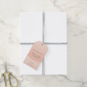 Elegante minimalistische blush bruiloft cadeaulabel (Met Touw)