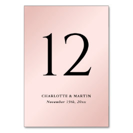 Elegante minimalistische blush en zwarte bruiloft kaart