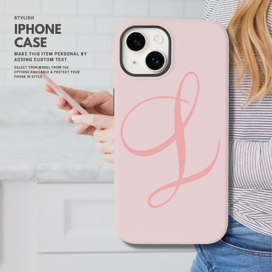 Elegante minimalistische blush grote kalligrafie I Case-Mate iPhone Case