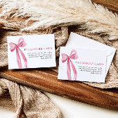 Elegante minimalistische Blush Pink Bow Enclosure  Kaart