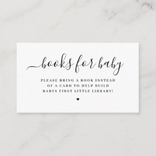 Elegante Minimalistische Boeken voor Baby Informatiekaartje