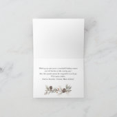 Elegante minimalistische Boheemse Kerstgroet Feestdagen Kaart (Binnen)