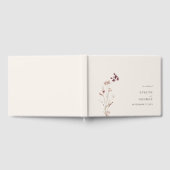 Elegante minimalistische Boho bloemenbruiloft Gastenboek (Volledig)
