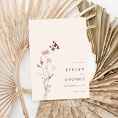 Elegante minimalistische Boho bloemenbruiloft Save The Date