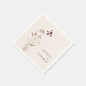 Elegante minimalistische Boho bloemenbruiloft Servet (Hoek)