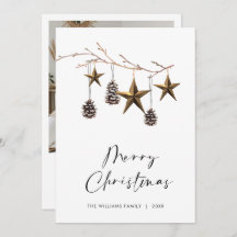 Elegante minimalistische Boho Merry Christmas-foto