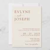 Elegante minimalistische Boho moderne terracotta b Kaart (Voorkant)