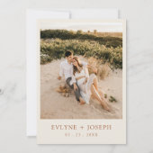 Elegante minimalistische Boho moderne terracotta b Kaart (Achterkant)