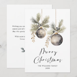 Elegante minimalistische Boho Vrolijke Kerstgroet Feestdagenkaart