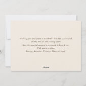 Elegante minimalistische Boho Vrolijke Kerstgroet Feestdagenkaart (Achterkant)