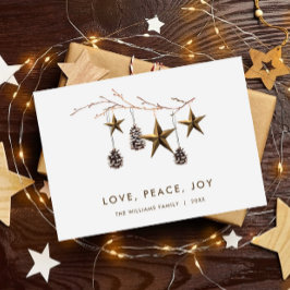 Elegante minimalistische Boho Vrolijke Kerstgroet Feestdagenkaart