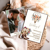 Elegante minimalistische Boho Westerne Cowboy brui Kaart