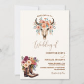 Elegante minimalistische Boho Westerne Cowboy brui Kaart (Voorkant)