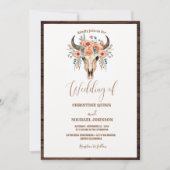 Elegante minimalistische Boho Westerne Cowboy brui Kaart (Voorkant)