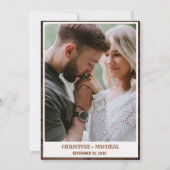 Elegante minimalistische Boho Westerne Cowboy brui Kaart (Achterkant)