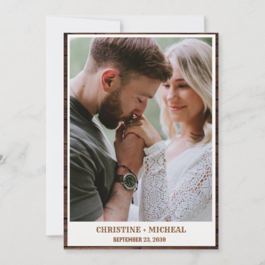 Elegante minimalistische Boho Westerne Cowboy brui Kaart (Achterkant)