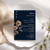 Elegante minimalistische Boho Wildflower Trouwtafe Menu