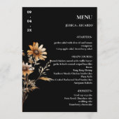 Elegante minimalistische Boho Wildflower Trouwtafe Menu (Voorkant)
