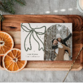 Elegante minimalistische boog enkele foto feestdagenkaart