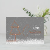 Elegante Minimalistische Boom Folie Briefkaart (Staand Voorkant)