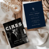 Elegante minimalistische botanische foto bruiloft kaart