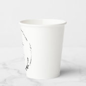 Elegante minimalistische botanische moderne bruilo papieren bekers (Links)