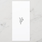 Elegante minimalistische botanische terracotta bru menu (Achterkant)