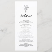 Elegante minimalistische botanische terracotta bru menu (Voorkant)