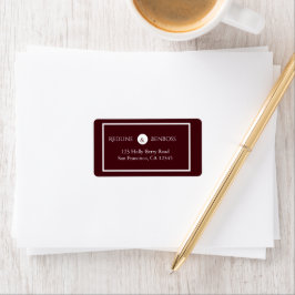Elegante Minimalistische Bourgondiër Etiket