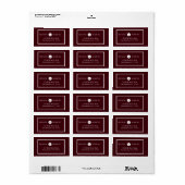 Elegante Minimalistische Bourgondiër Etiket (Full Sheet)