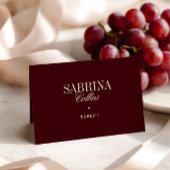 Elegante minimalistische Bourgondische trouwplaats Kaart