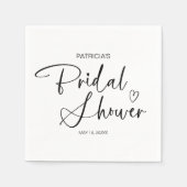 Elegante Minimalistische Bruidsdouche Servet (Voorkant)