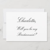 Elegante minimalistische bruidsmeisje voorstel Kaa Kaart (Voorkant)