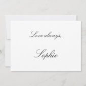 Elegante minimalistische bruidsmeisje voorstel Kaa Kaart (Achterkant)