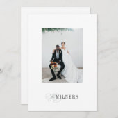 Elegante minimalistische bruiloft aankondiging Kaa (Voorkant / Achterkant)