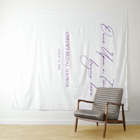 Elegante minimalistische bruiloft backdrops banner wandkleed (In Situ (horizontaal))