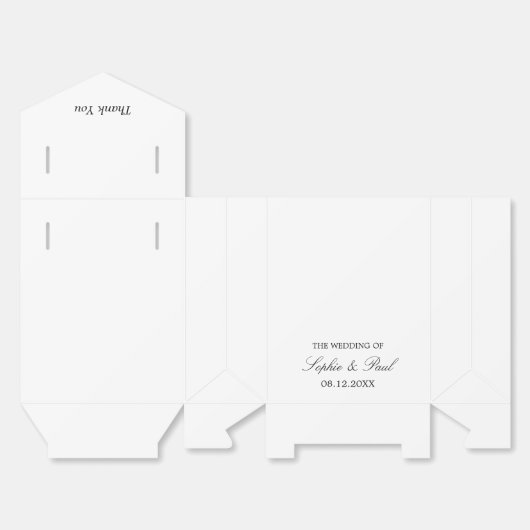 Elegante minimalistische bruiloft Bedankt Favoriet Bedankdoosjes (Ongevouwen)