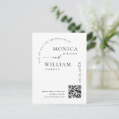 Elegante minimalistische bruiloft Bewaar de datum Briefkaart (Staand voorkant)