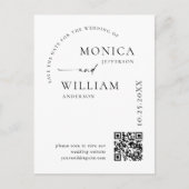 Elegante minimalistische bruiloft Bewaar de datum Briefkaart (Voorkant)