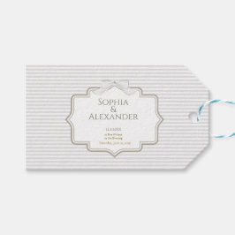 Elegante Minimalistische Bruiloft Cadeaulabel