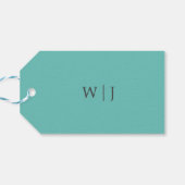 Elegante minimalistische bruiloft cadeaulabel (Achterkant Horizontaal)