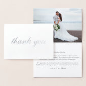 Elegante minimalistische bruiloft dank u echte zil folie kaarten (Display)