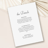 Elegante minimalistische bruiloft details Kaart