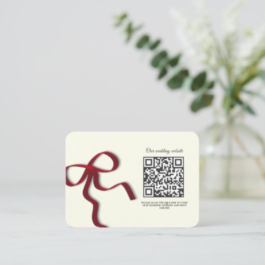 Elegante minimalistische bruiloft Eenvoudige klass Informatiekaartje (Staand voorkant)