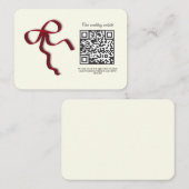 Elegante minimalistische bruiloft Eenvoudige klass Informatiekaartje (Voorkant / Achterkant)