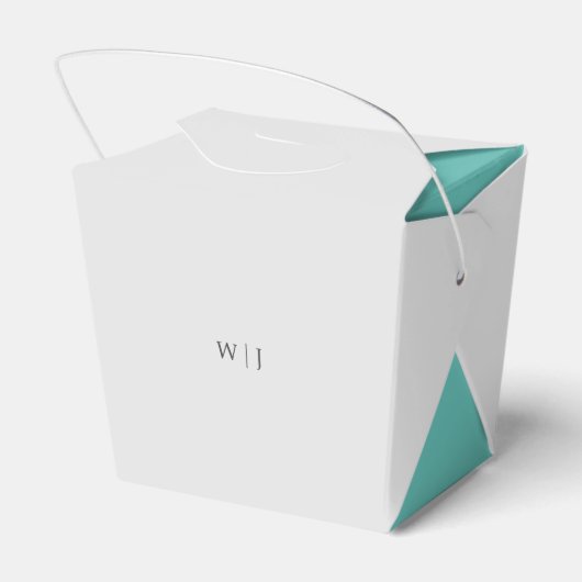 Elegante minimalistische bruiloft Favor Box Bedankdoosjes (Achterkant)