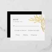 Elegante minimalistische bruiloft Folie behuizing Folie Uitnodiging Briefkaart (Voorkant / Achterkant)