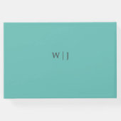 Elegante minimalistische bruiloft gastenboek (Achterkant)